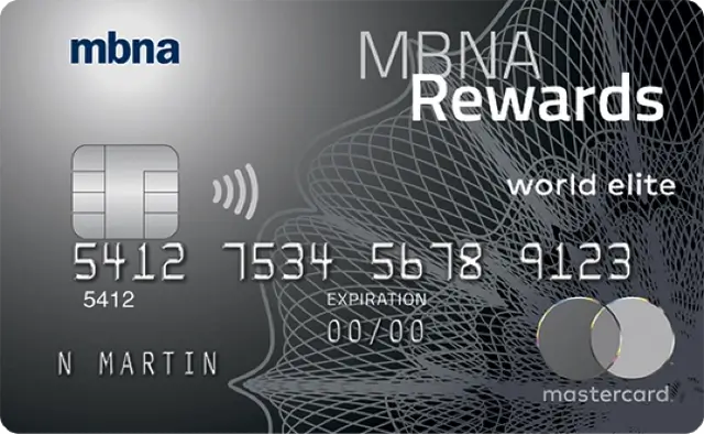 MBNA Rewards World Elite Mastercard card art